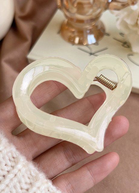 Женская заколка Small Heart (1799-01) Белый - 1799-01 фото