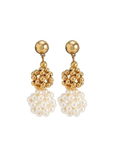 Женские серьги Golden Ball (1577-01) Комбинированный - 1577-01 фото