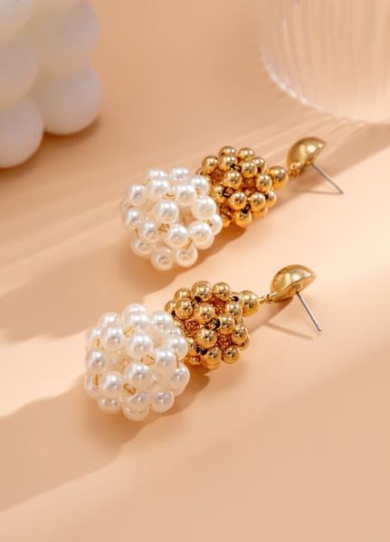 Женские серьги Golden Ball (1577-01) Комбинированный - 1577-01 фото