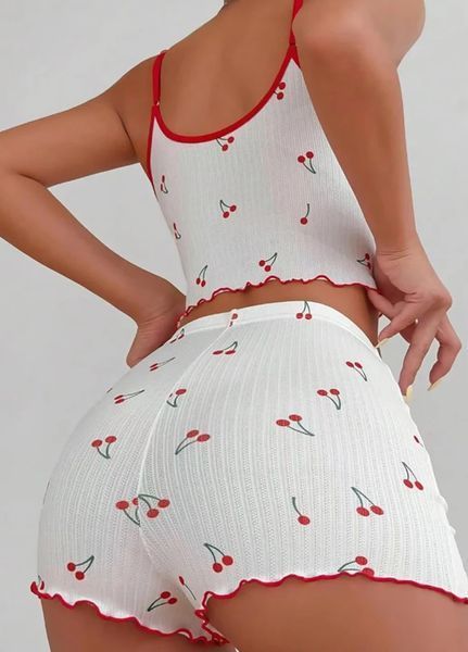 Женская пижама из майки-топа и шортиков Perfect Cherry (1939-42) Белый S 1939-42 фото