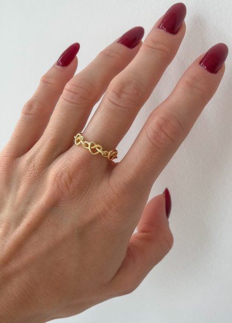 Жіноча каблучка Heart Ring (1603-01) Золотий One size 1603-01 фото