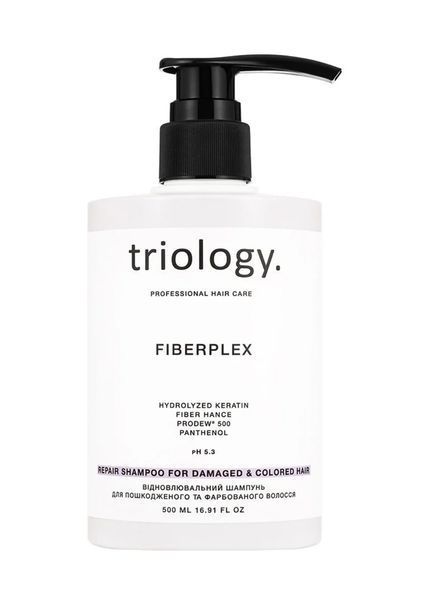 Відновлювальний шампунь для пошкодженого та фарбованого волосся Fiberplex (2187-01) 500 мл Triology 2187-01 фото