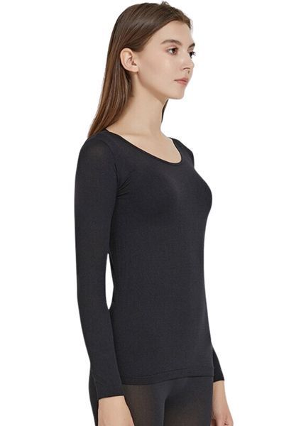 Безшовна еластична жіноча легка термобілизна Lightly (974-44-48) Чорний One size 974-44-48 фото