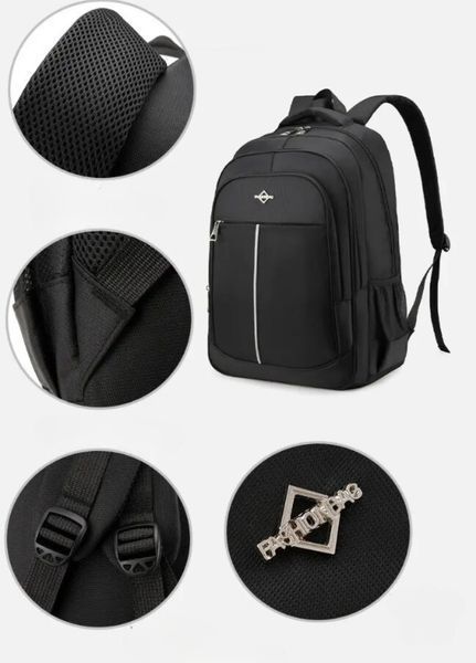 Сучасний міський чоловічий рюкзак Big City Bag (1444-01) Чорний - 1444-01 фото