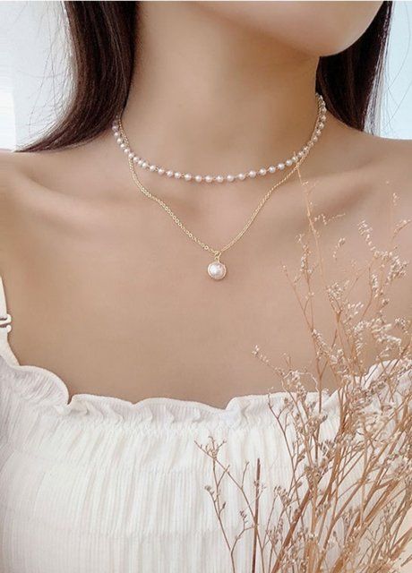 Жіноча підвіска Pearly Way (1549-01) Золотий 43см 1549-01 фото