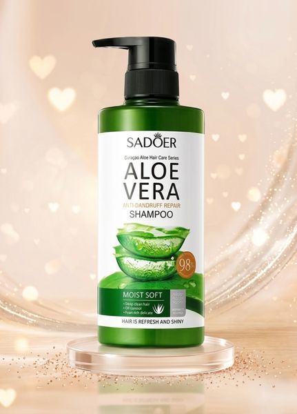 Шампунь для волосся проти лупи з алое вера Aloe Vera Anti-Dandruff Repair Shampoo (2068-01) 500 мл SADOER 2068-01 фото