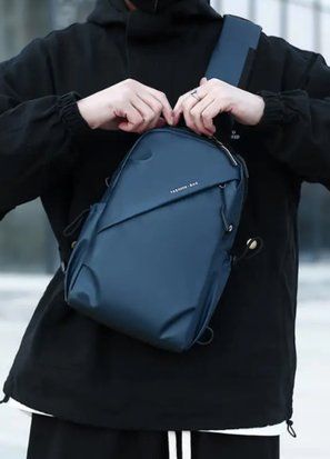 Універсальна чоловіча багатофункціональна сумка Navy Blue City Comfort (1357-01) Синій - 1357-01 фото