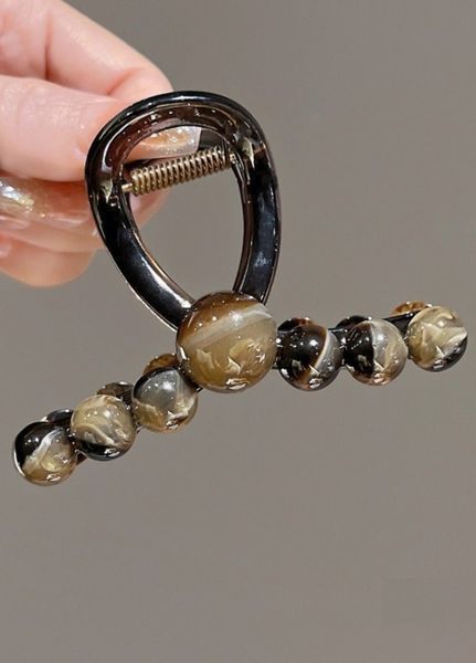Женская заколка Stone Drops (1826-01) Коричневый - 1826-01 фото