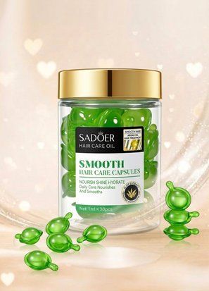 Поживні капсули для волосся з аргановою олією та алое вера Argan Oil Aloe Smooth Hair Care Capsules (2070-01) 30 шт SADOER 2070-01 фото