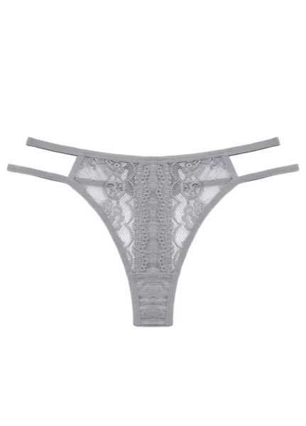 Жіночі мереживні трусики стрінги Spring Elegance (1589-44-03) Сірий M 1589-44-03 фото