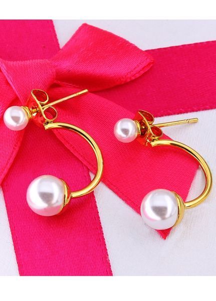 Жіночі сережки Golden Pearl (1559-01) Комбінований - 1559-01 фото