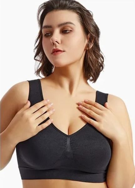 Женский удобный бюстгальтер на широких бретелях Comfort Elastic (1870-46-01) Черный L 1870-46-01 фото
