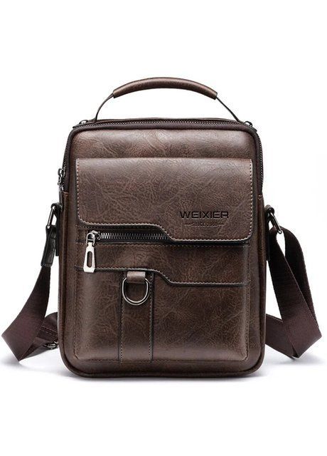 Сучасна ділова чоловіча сумка Dark Brown Wood (1229-01) Коричневий - 1229-01 фото