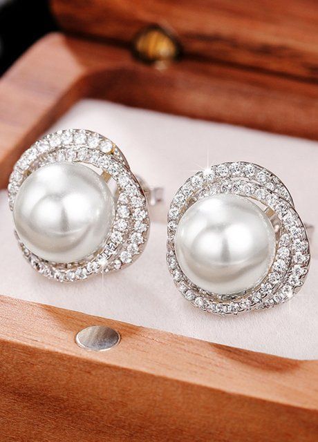 Женские серьги Shining Pearl (1789-01) Серебряный - 1789-01 фото