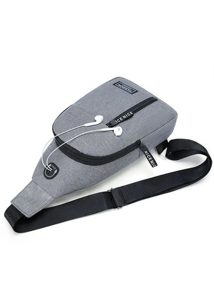 Современная мужская многофункциональная сумка через плечо Gray Comfortly (1231-01) Серый - 1231-01 фото