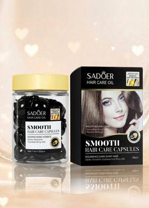 Капсули для живлення і сяйва темного волосся з олією аргани та тунга Darker Smoother Hydrated Shiny Hair Capsules (2072-01) 30 шт SADOER 2072-01 фото